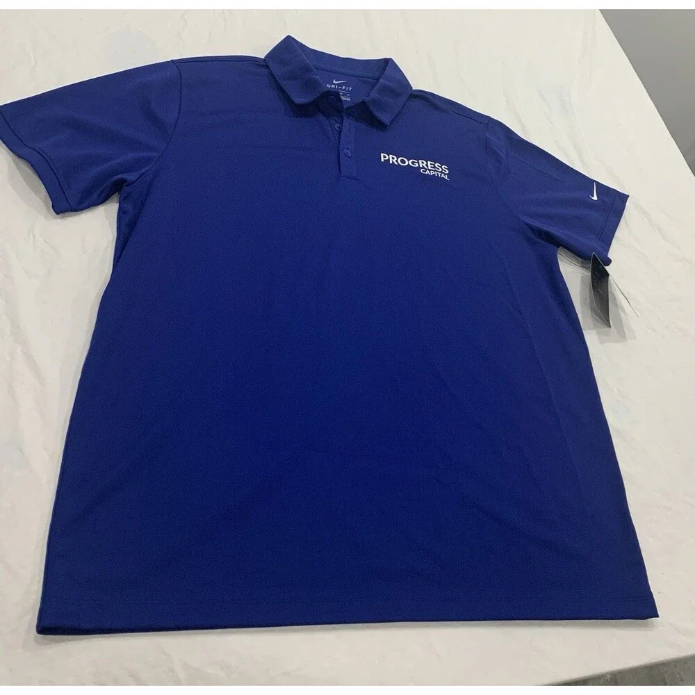 Nike Dri-FIT Polo Golf Business Progress Capital Logo Brand New